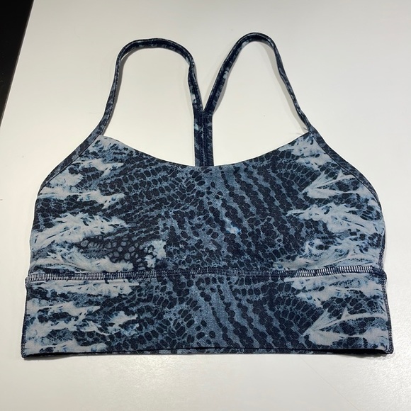 Lululemon Flow Y Bra Long Line - Indigo Lace Starlight Multi - Size 6 - Picture 4 of 5